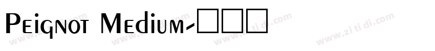 Peignot Medium字体转换